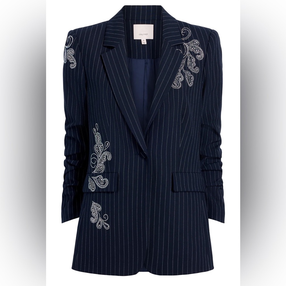 Cinq a Sept PAISLEY PINSTRIPE KHLOE BLAZER
